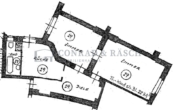 Echte Fotos, schöne 2-Zimmer-Wohnung mit gepflegtem Innenhof zu verkaufen - Grundriss