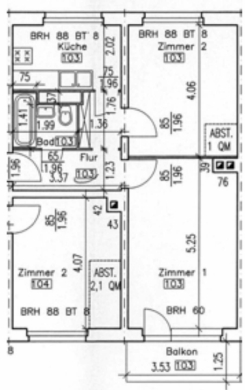 Provisionsfrei! Vermietete 2-Zi-Wohnung mit Balkon nähe S-Bahn Greifswalder Str, 10409 Berlin, Etagenwohnung